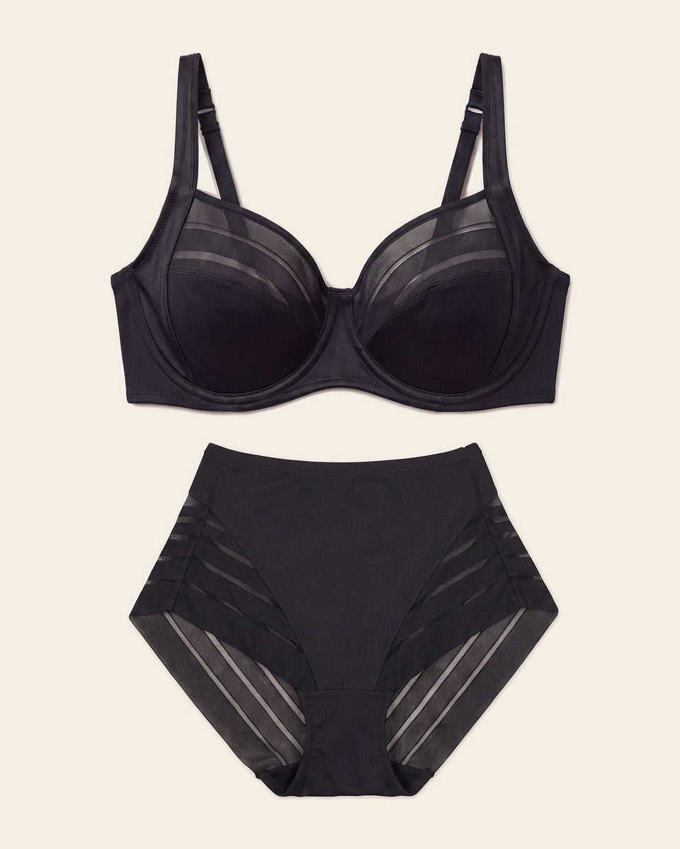 Bra ContourFit & Panty Stripe Undetectable en Negro