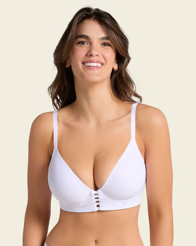 Memory bustier brasier triangular de realce alto y buen cubrimiento#color_000-blanco