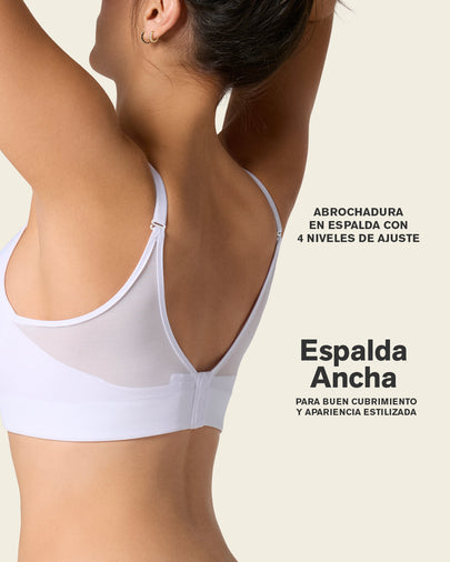 Memory bustier brasier triangular de realce alto y buen cubrimiento#color_000-blanco