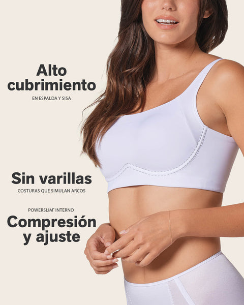 Brasier sin varilla ultracómodo de alto soporte y cubrimiento everyday bra#color_000-blanco