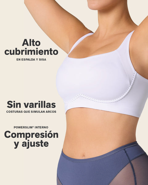 Brasier sin varilla ultracómodo alto soporte y cubrimiento#color_000-blanco