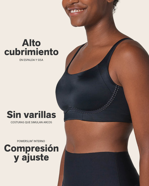 Brasier sin varilla ultracómodo de alto soporte y cubrimiento everyday bra#color_700-negro