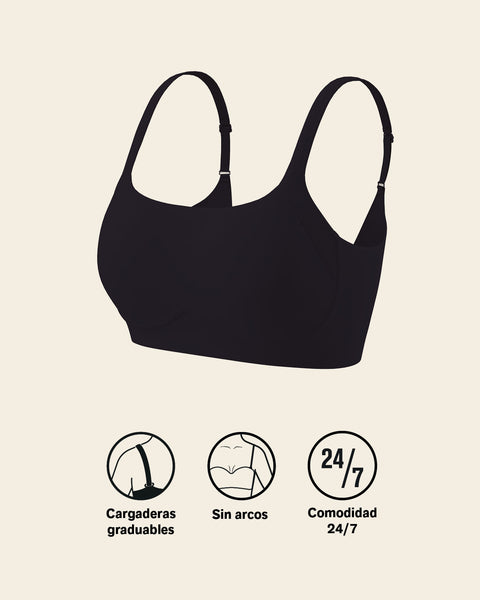 Brasier sin varilla ultracómodo de alto soporte y cubrimiento everyday bra#color_700-negro