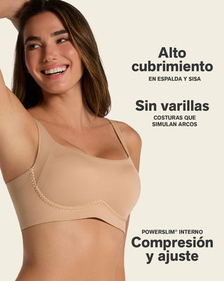 Brasier sin varilla ultracómodo alto soporte y cubrimiento#color_801-cafe-medio