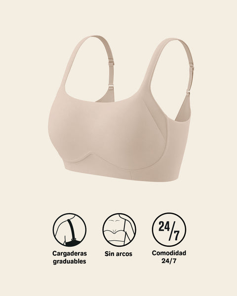 Brasier sin varilla ultracómodo de alto soporte y cubrimiento everyday bra#color_802-cafe-claro