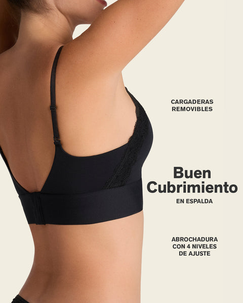 Bralette cómodo y suave con buen cubrimiento en espalda#color_700-negro