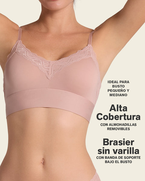 Bralette cómodo y suave con buen cubrimiento en espalda#color_811-durazno
