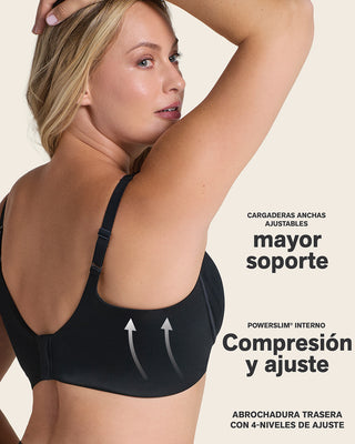 Brasier sin arco, alto cubrimiento en escote y espalda#color_700-negro