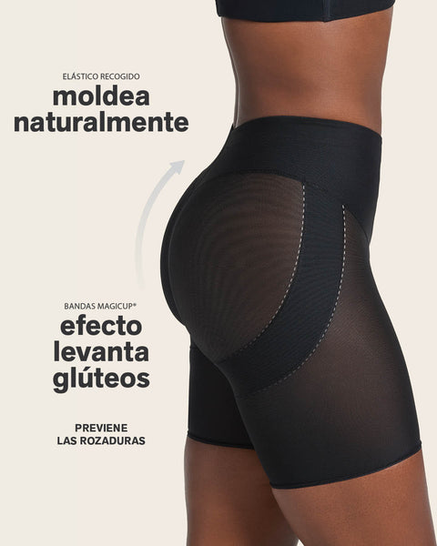 Panty faja tipo short levanta glúteos de control en abdomen#color_#color_700-negro