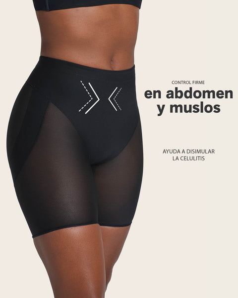 Panty faja tipo short levanta glúteos de control en abdomen#color_#color_700-negro