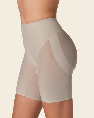 Panty faja tipo short levanta glúteos de control en abdomen#color_802-cafe-claro