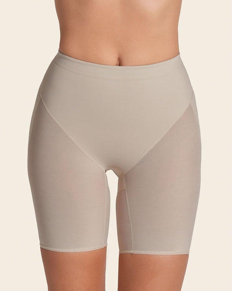 Panty faja tipo short levanta glúteos de control en abdomen#color_802-cafe-claro