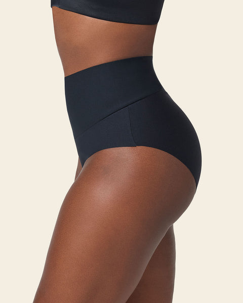 Panty clásico tiro alto de control fuerte de abdomen#color_700-negro