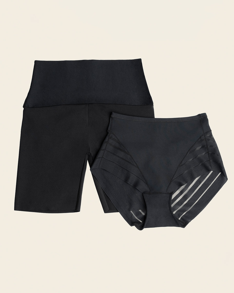 PowerStay Short & Stripe Undetectable Panty en Negro