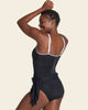 Vestido de baño con falda multiestilo con compresión suave de abdomen#color_700-negro