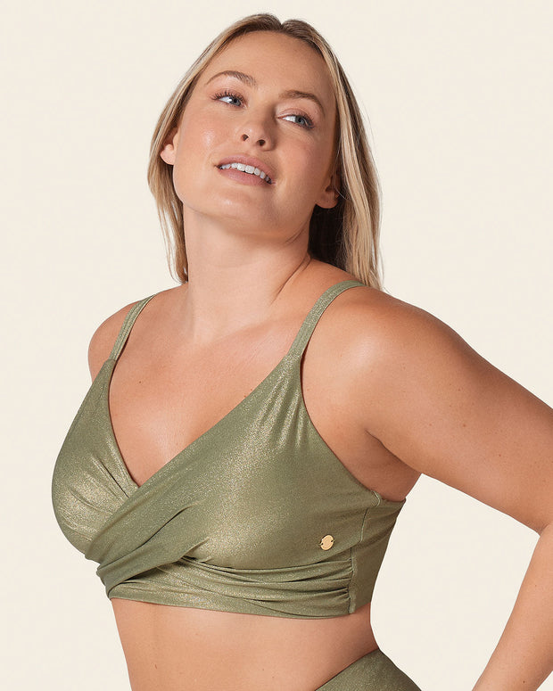Top de bikini anudable en espalda#color_629-verde