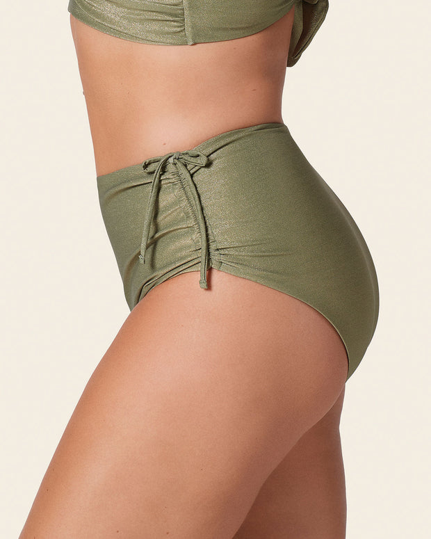 Panty de bikini tiro alto de control suave de abdomen#color_629-verde