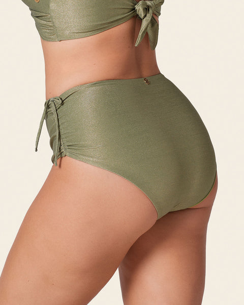 Panty de bikini tiro alto de control suave de abdomen#color_629-verde