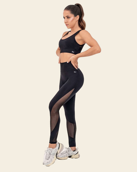 Legging con mallas laterales Leonisa Active by Silvy Araujo#color_700-negro