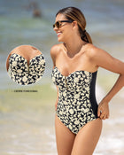 Traje de baño strapless bio-pet de control suave en abdomen