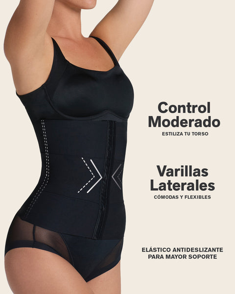 Faja cinturilla de control moderado tecnología skinfuse#color_700-negro