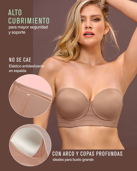 Brasier tipo bustier Support Strapless 700 Negro 34B