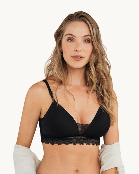 Brasier ultracómodo con delicados toques de encaje#color_700-negro