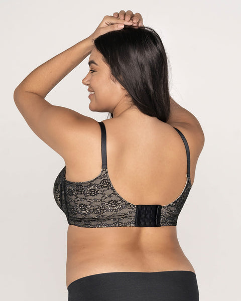 Brasier de realce suave y cubrimiento alto en sisa y espalda cover bra en encaje