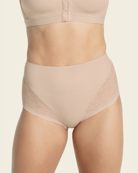 Panty faja clásico invisible con transparencias en glúteos y laterales#