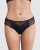 Panty estilo tanga brasilera con laterales anchos y encaje#color_700-negro