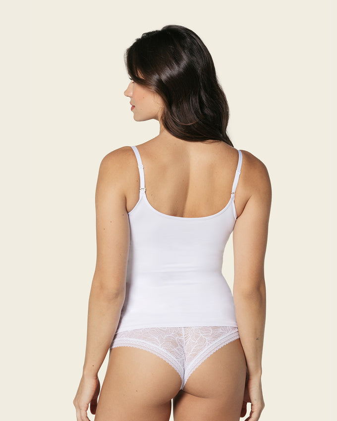 Camiseta multiusos de control de abdomen#color_000-blanco