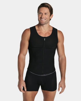 Chaleco masculino de control en powerslim#color_700-negro