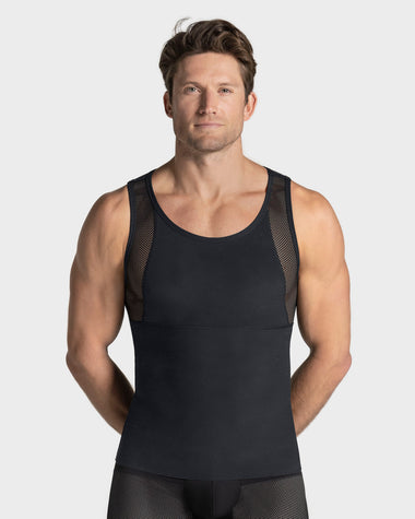 Camiseta para hombre manga sisa de compresión fuerte ideal para uso diario con algodón