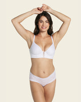 Memory bustier brasier triangular de realce alto y buen cubrimiento#color_000-blanco