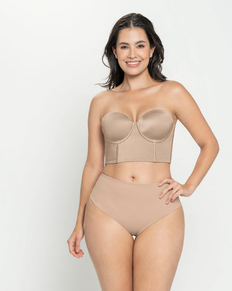 Brasier tipo bustier ideal como strapless