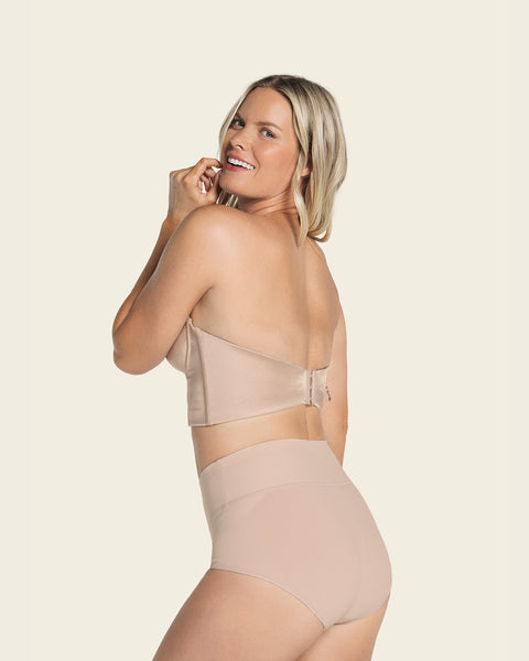 Brasier tipo bustier ideal como strapless#color_802-cafe-claro