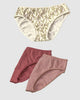 Paquete x 3 panties tipo bikini con buen cubrimiento#color_s27-mora-vino-estampado