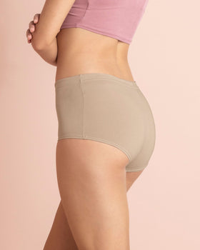 Paquete x 3 cómodos panties estilo bóxers en algodón elástico#color_984-blanco-cafe-claro-marfil