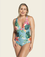 Traje de baño bio-pet con aro en espalda#color_518-estampado-hojas